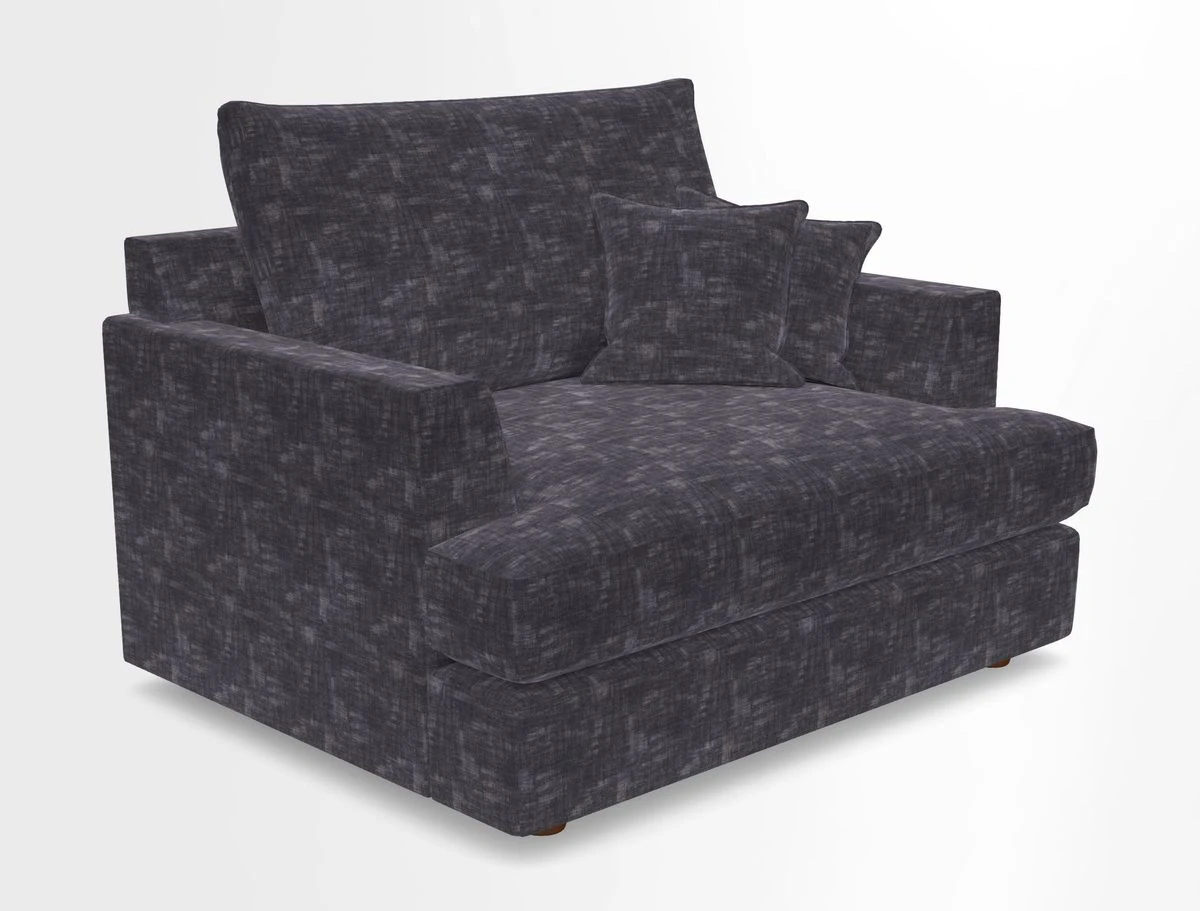 Slingsby Snuggler Fitted Cover Sofa in Two Tone Plain Biscuit.  Loose cover version available