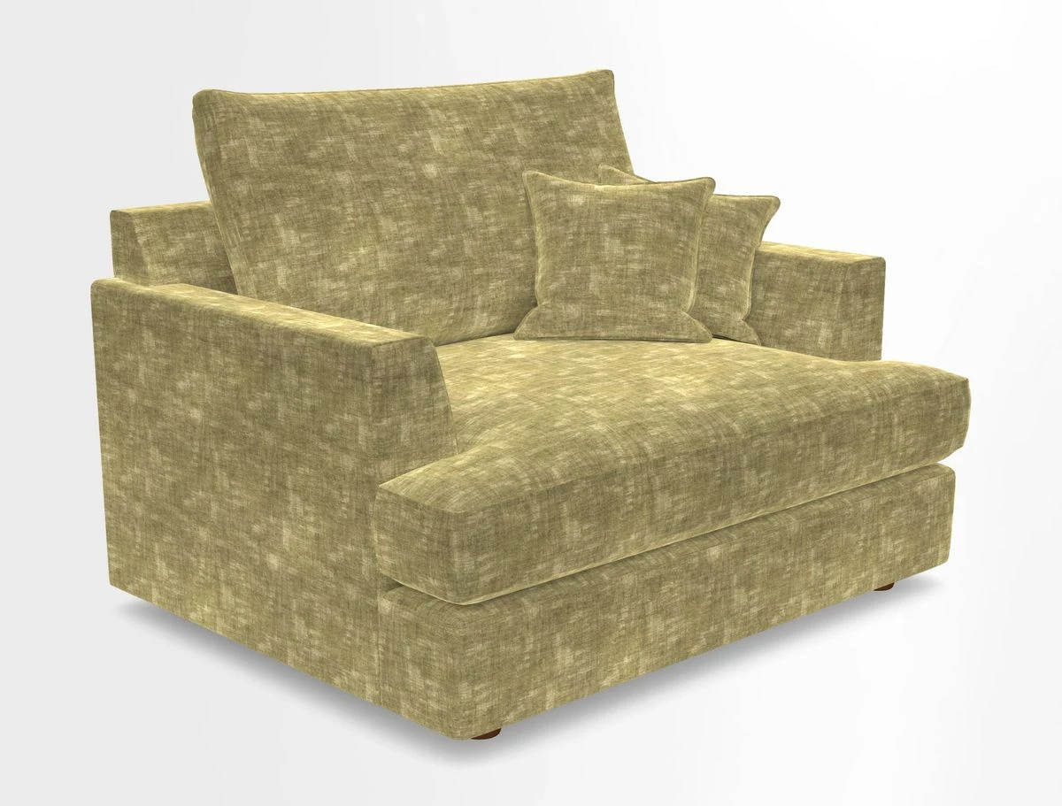 Slingsby Snuggler Fitted Cover Sofa in Two Tone Plain Biscuit.  Loose cover version available