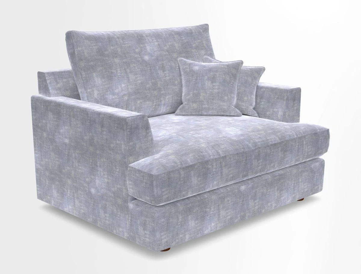 Slingsby Snuggler Fitted Cover Sofa in Two Tone Plain Biscuit.  Loose cover version available