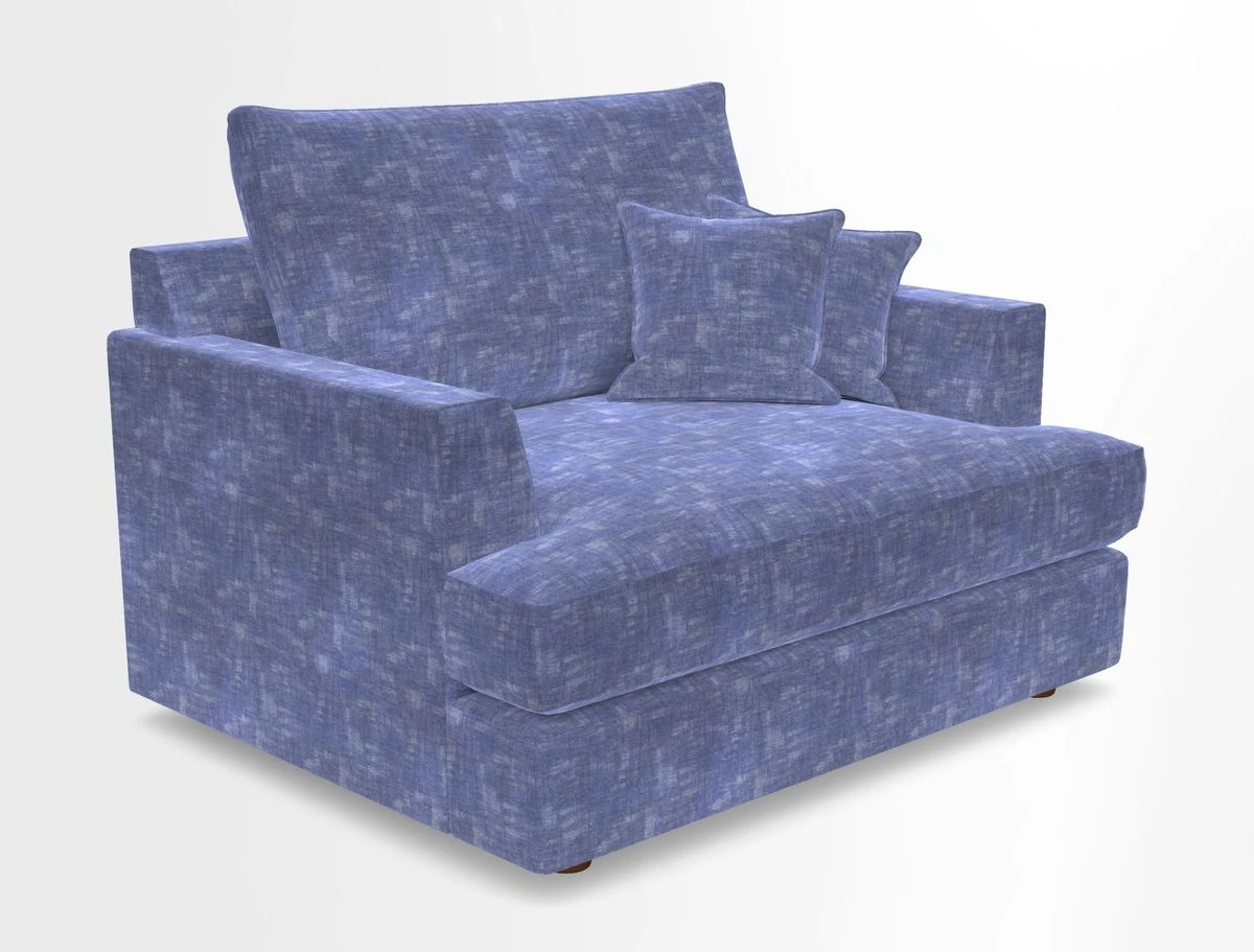Slingsby Snuggler Fitted Cover Sofa in Two Tone Plain Biscuit.  Loose cover version available