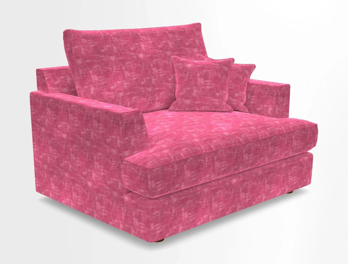 Slingsby Snuggler Fitted Cover Sofa in Two Tone Plain Biscuit.  Loose cover version available