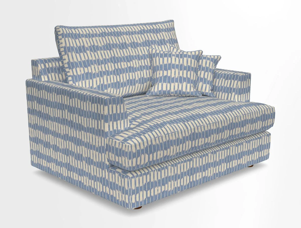 Slingsby Snuggler Fitted Cover Sofa in Two Tone Plain Biscuit.  Loose cover version available