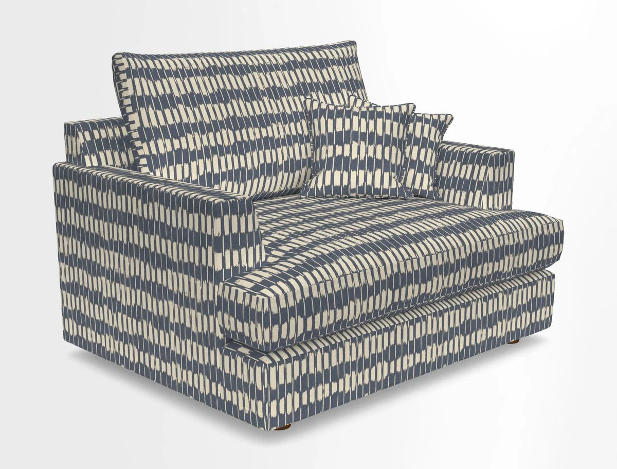 Slingsby Snuggler Fitted Cover Sofa in Two Tone Plain Biscuit.  Loose cover version available