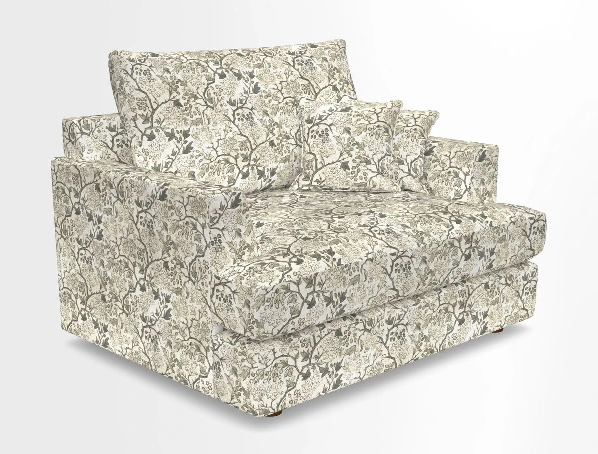Slingsby Snuggler Fitted Cover Sofa in Two Tone Plain Biscuit.  Loose cover version available