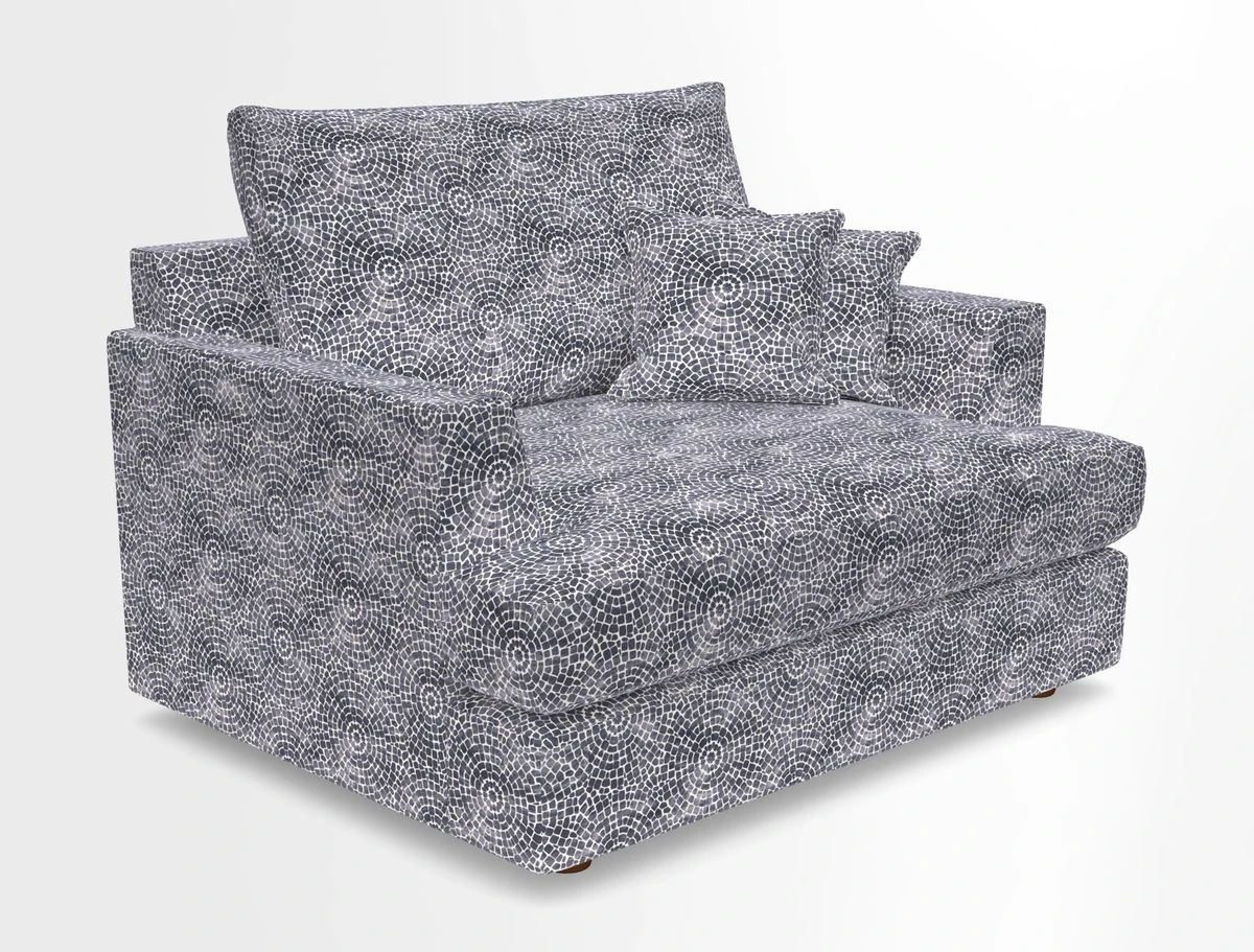 Slingsby Snuggler Fitted Cover Sofa in Two Tone Plain Biscuit.  Loose cover version available