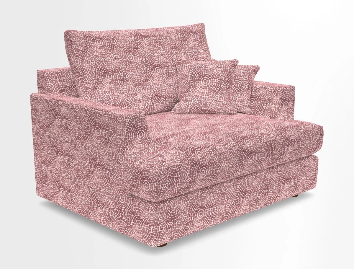Slingsby Snuggler Fitted Cover Sofa in Two Tone Plain Biscuit.  Loose cover version available