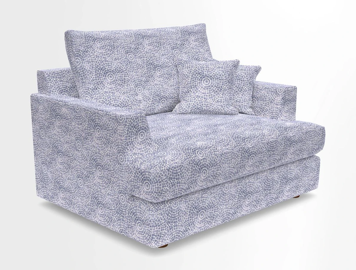 Slingsby Snuggler Fitted Cover Sofa in Two Tone Plain Biscuit.  Loose cover version available