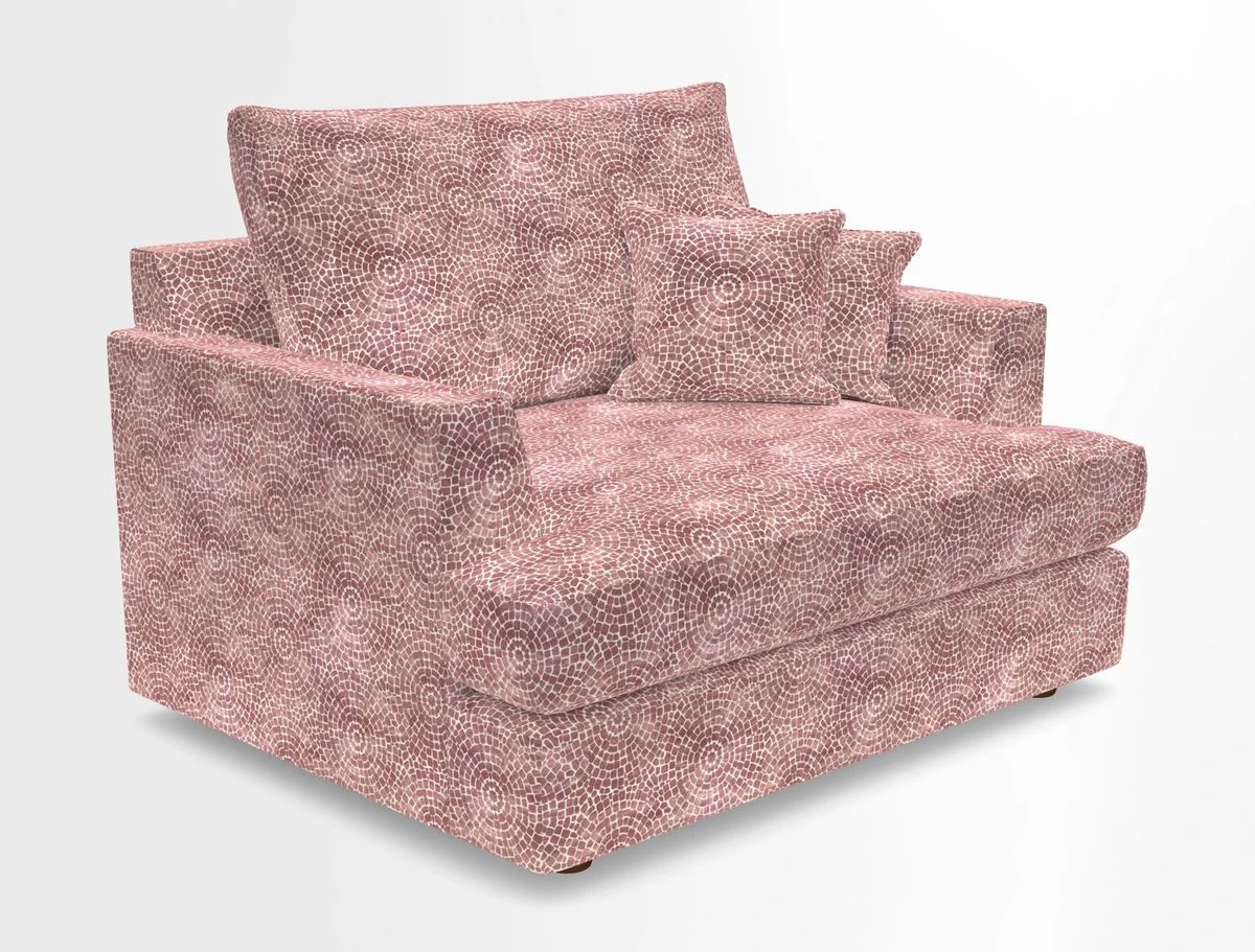 Slingsby Snuggler Fitted Cover Sofa in Two Tone Plain Biscuit.  Loose cover version available