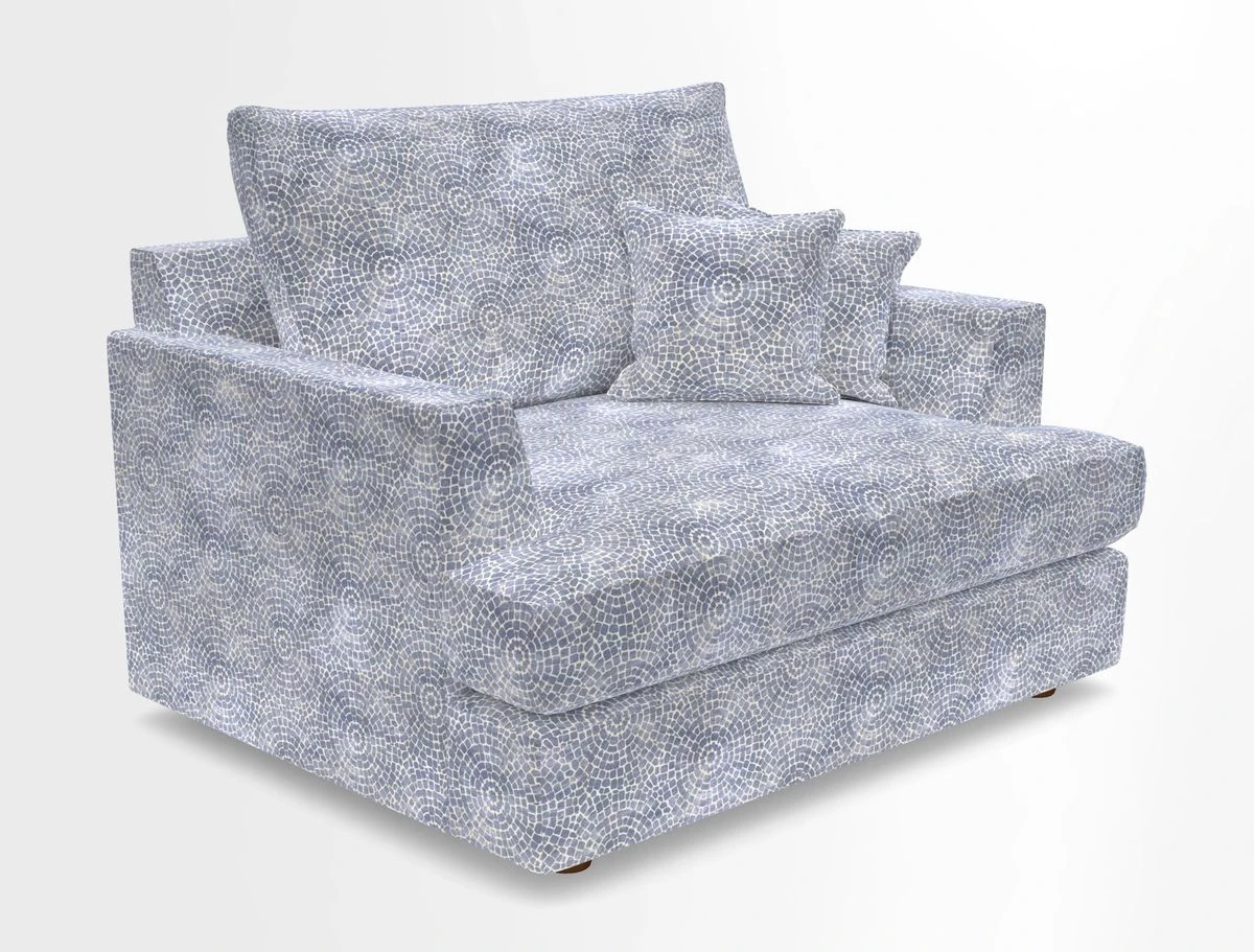 Slingsby Snuggler Fitted Cover Sofa in Two Tone Plain Biscuit.  Loose cover version available