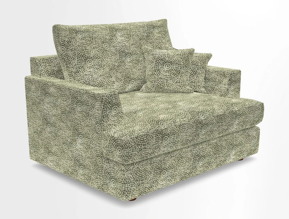Slingsby Snuggler Fitted Cover Sofa in Two Tone Plain Biscuit.  Loose cover version available