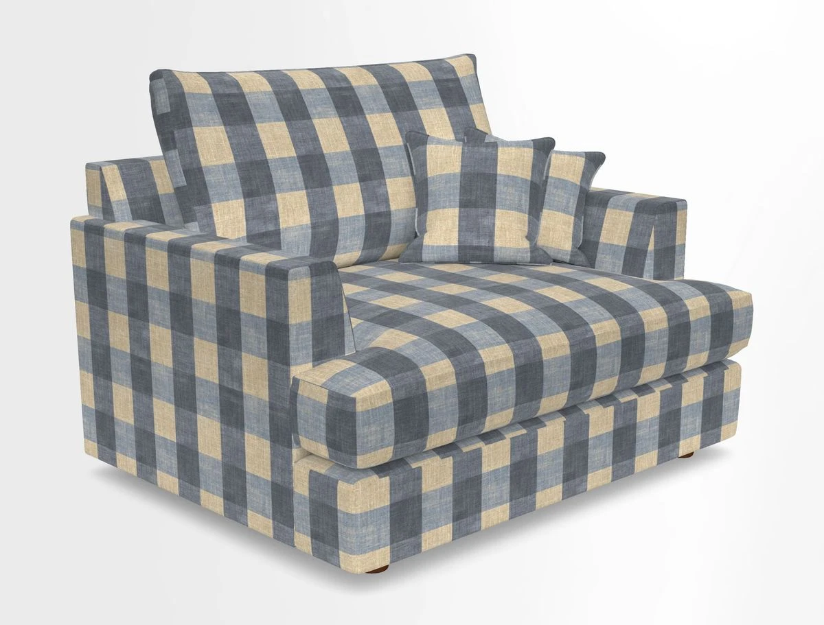 Slingsby Snuggler Fitted Cover Sofa in Two Tone Plain Biscuit.  Loose cover version available