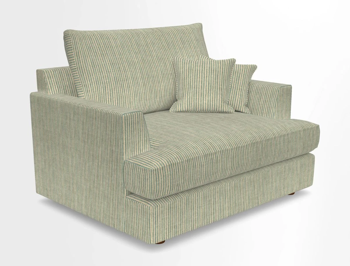 Slingsby Snuggler Fitted Cover Sofa in Two Tone Plain Biscuit.  Loose cover version available