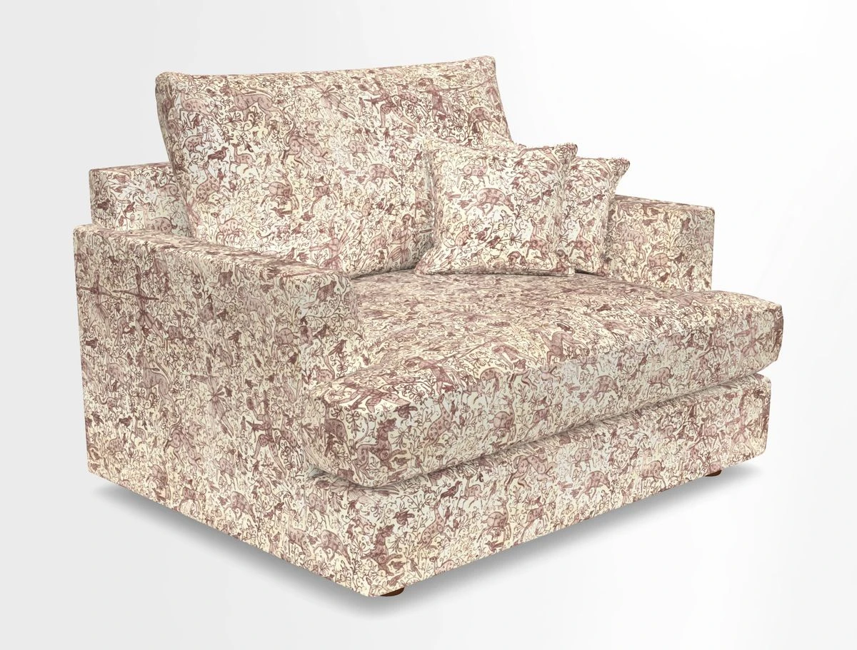 Slingsby Snuggler Fitted Cover Sofa in Two Tone Plain Biscuit.  Loose cover version available
