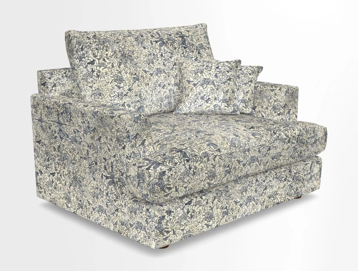 Slingsby Snuggler Fitted Cover Sofa in Two Tone Plain Biscuit.  Loose cover version available