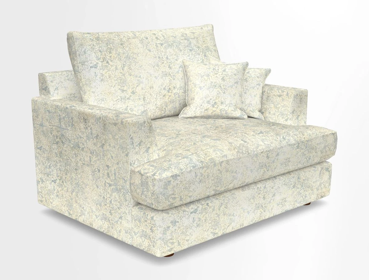 Slingsby Snuggler Fitted Cover Sofa in Two Tone Plain Biscuit.  Loose cover version available