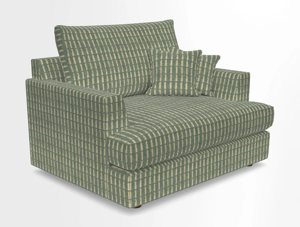 Slingsby Snuggler Fitted Cover Sofa in Two Tone Plain Biscuit.  Loose cover version available