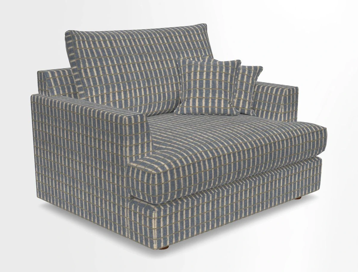 Slingsby Snuggler Fitted Cover Sofa in Two Tone Plain Biscuit.  Loose cover version available