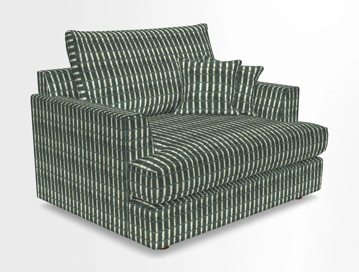 Slingsby Snuggler Fitted Cover Sofa in Two Tone Plain Biscuit.  Loose cover version available