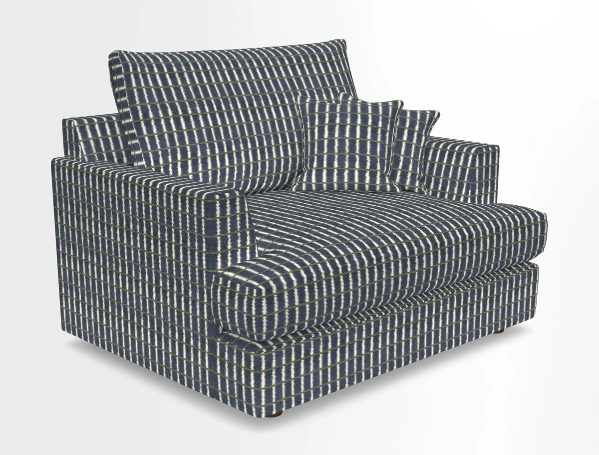 Slingsby Snuggler Fitted Cover Sofa in Two Tone Plain Biscuit.  Loose cover version available