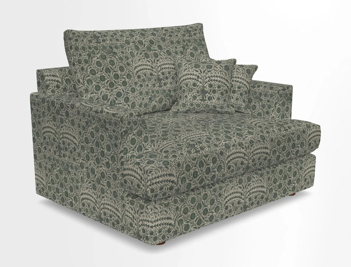 Slingsby Snuggler Fitted Cover Sofa in Two Tone Plain Biscuit.  Loose cover version available