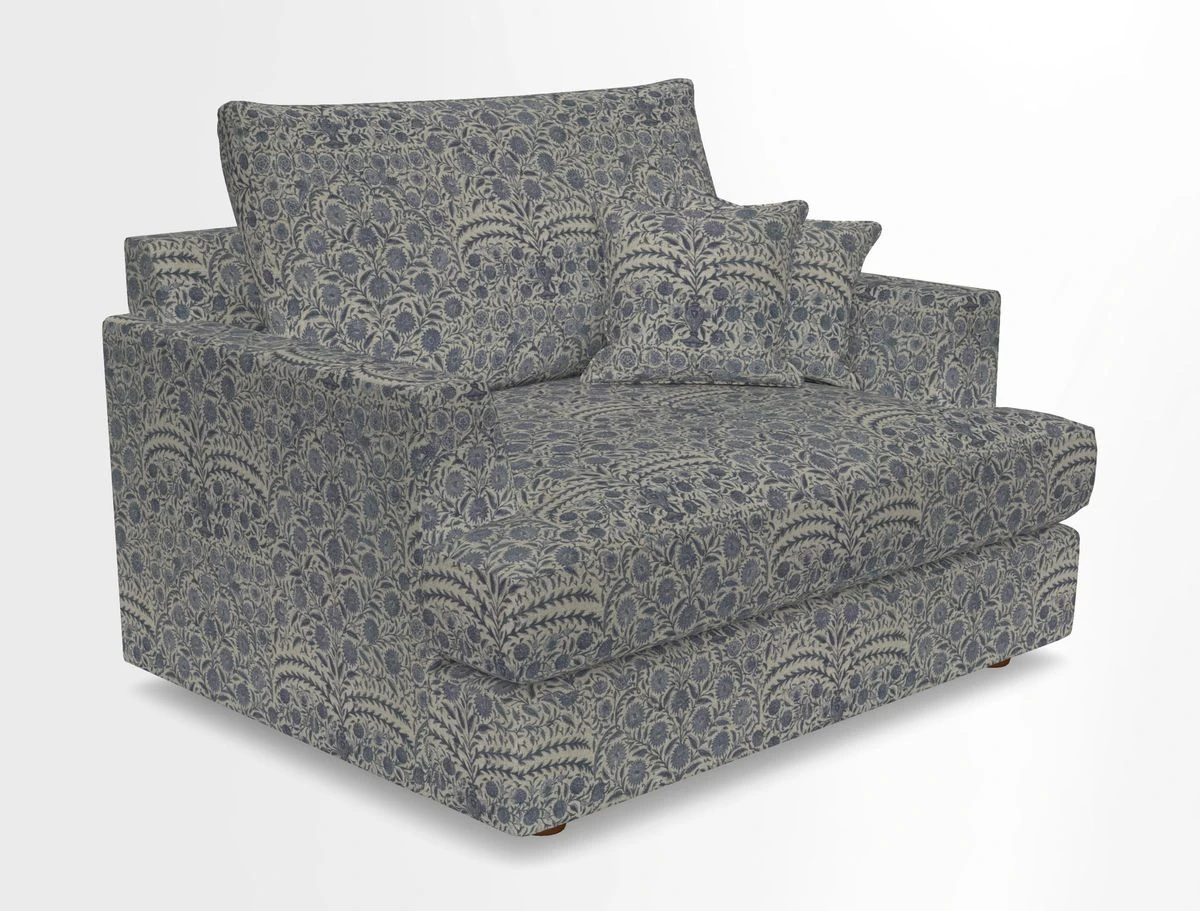 Slingsby Snuggler Fitted Cover Sofa in Two Tone Plain Biscuit.  Loose cover version available
