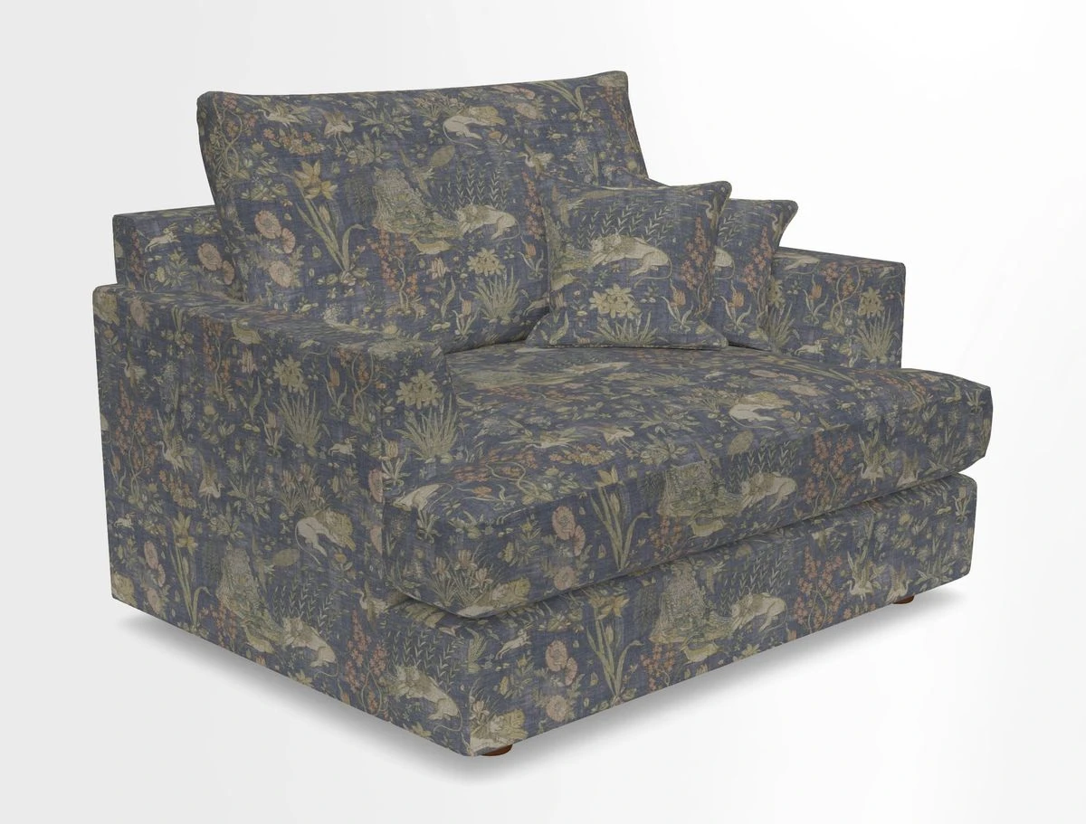 Slingsby Snuggler Fitted Cover Sofa in Two Tone Plain Biscuit.  Loose cover version available