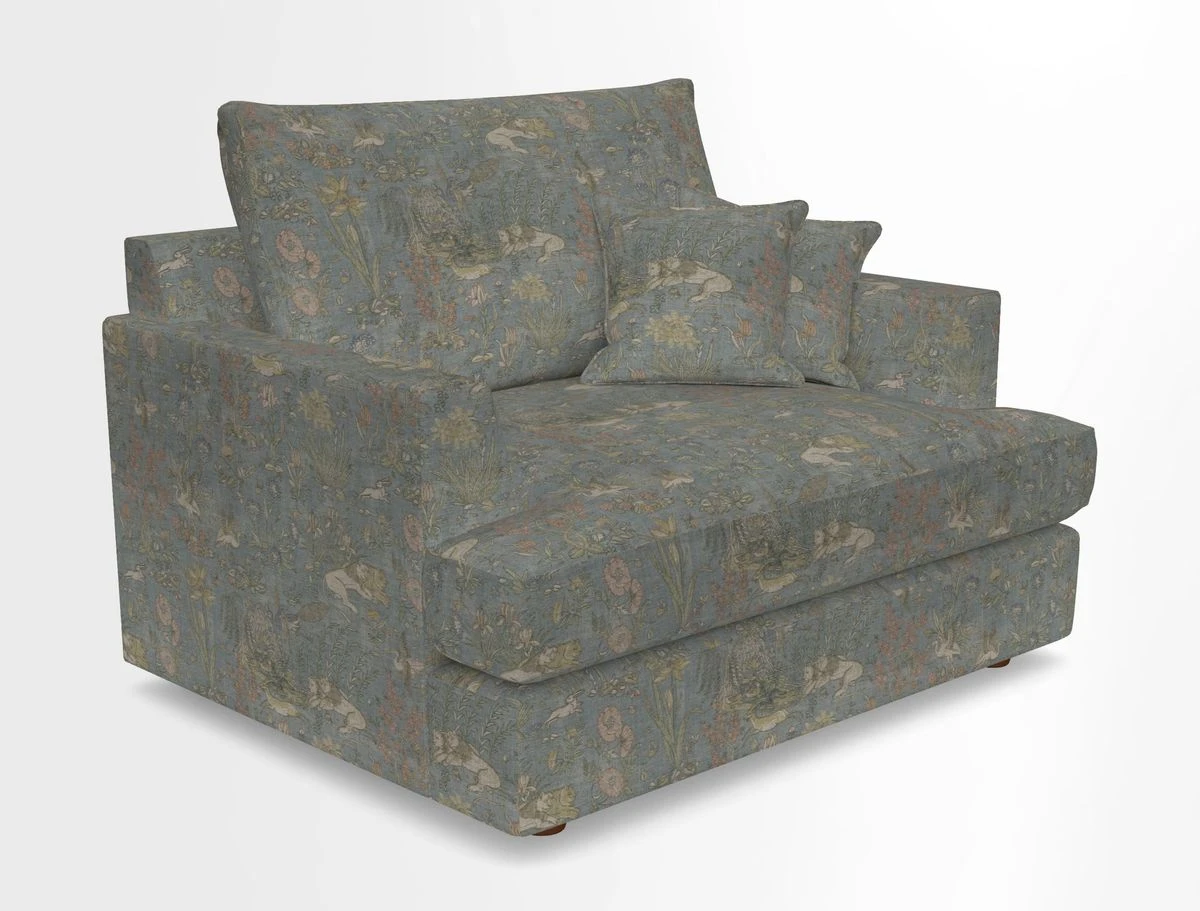 Slingsby Snuggler Fitted Cover Sofa in Two Tone Plain Biscuit.  Loose cover version available