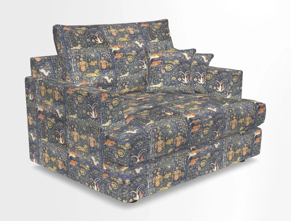 Slingsby Snuggler Fitted Cover Sofa in Two Tone Plain Biscuit.  Loose cover version available