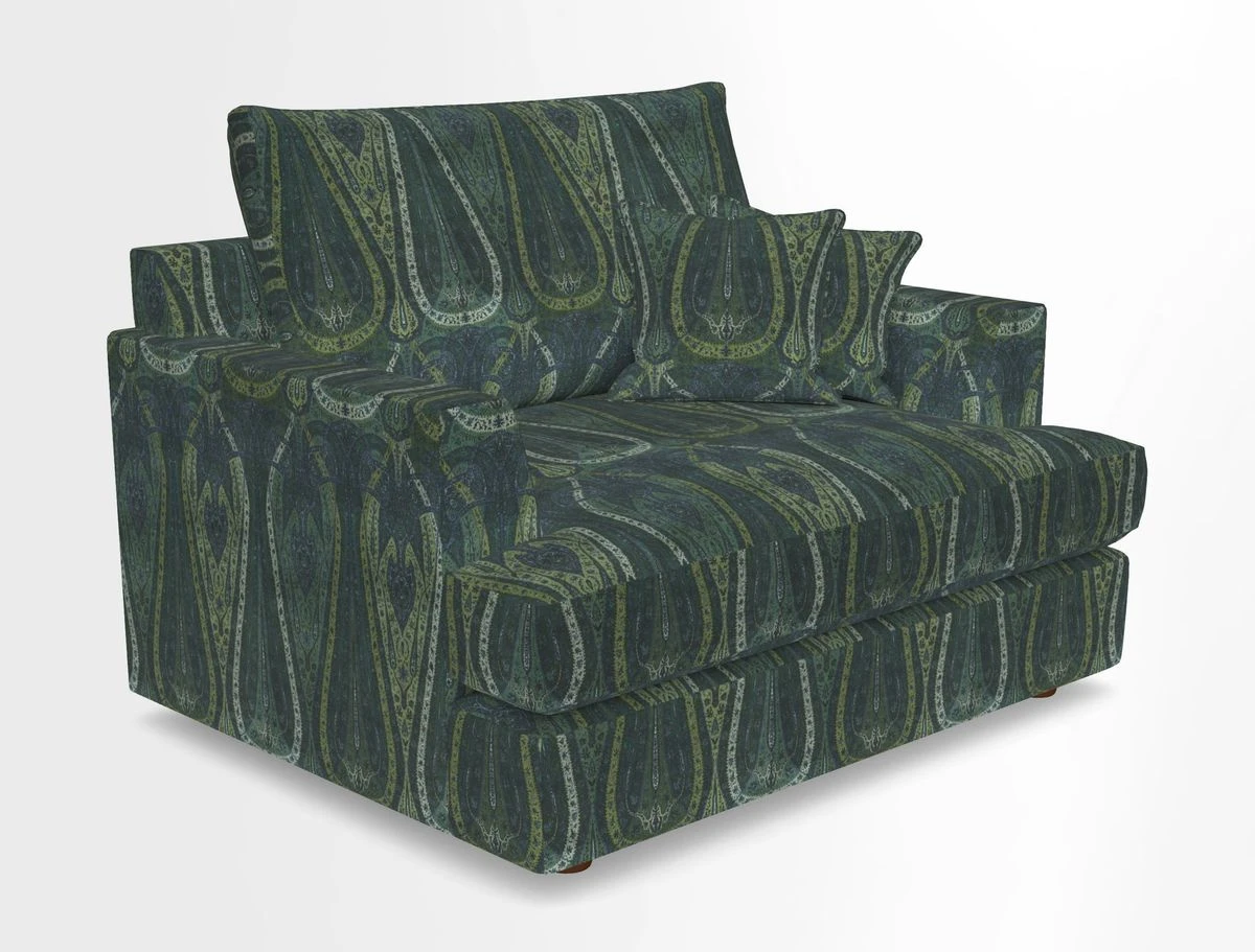 Slingsby Snuggler Fitted Cover Sofa in Two Tone Plain Biscuit.  Loose cover version available
