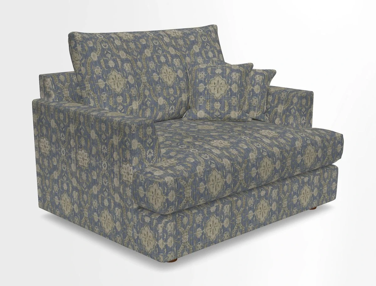 Slingsby Snuggler Fitted Cover Sofa in Two Tone Plain Biscuit.  Loose cover version available