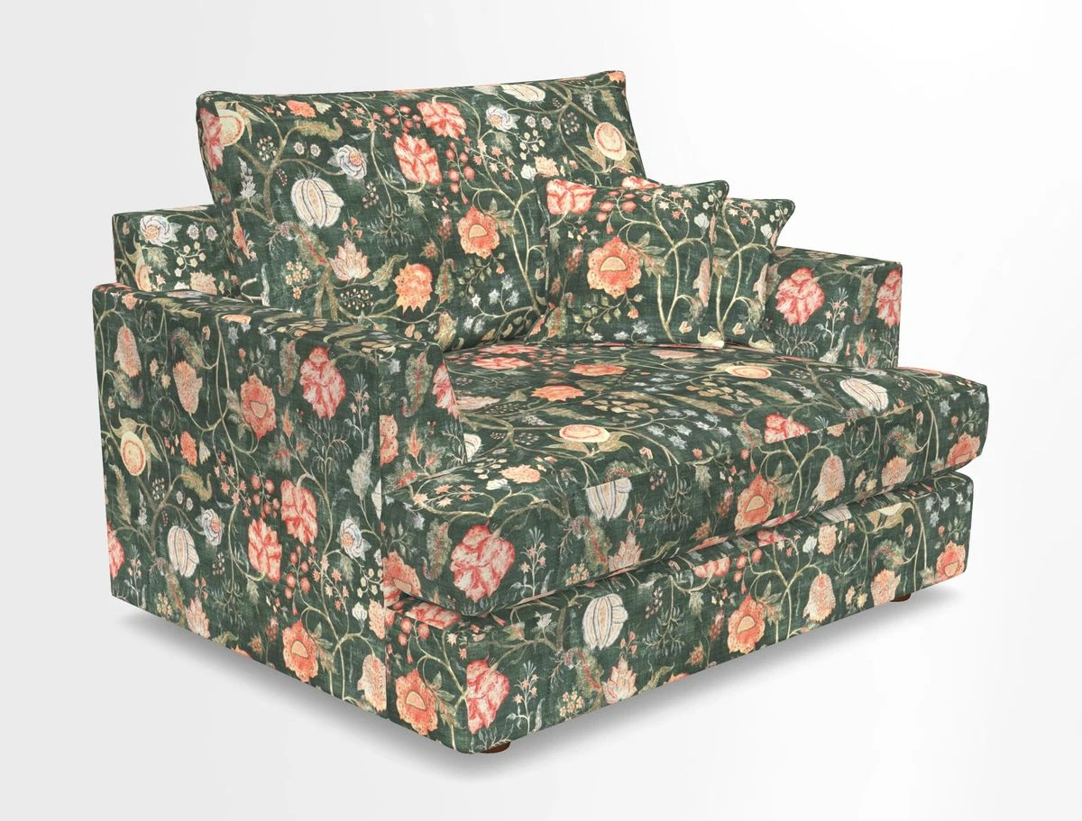 Slingsby Snuggler Fitted Cover Sofa in Two Tone Plain Biscuit.  Loose cover version available