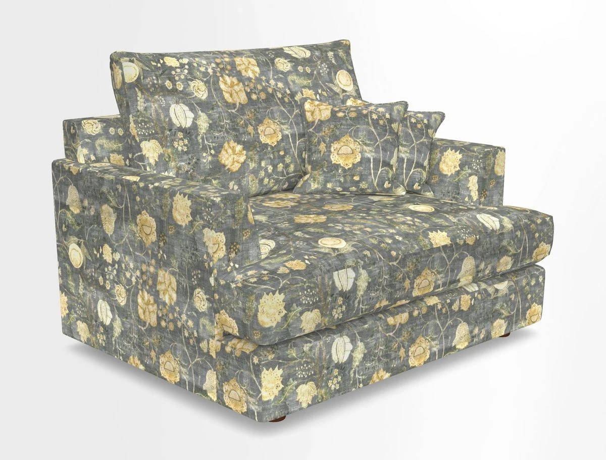 Slingsby Snuggler Fitted Cover Sofa in Two Tone Plain Biscuit.  Loose cover version available