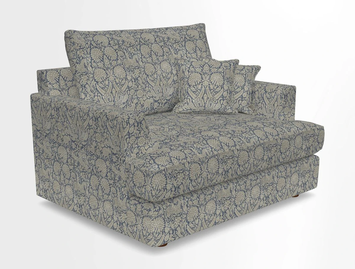 Slingsby Snuggler Fitted Cover Sofa in Two Tone Plain Biscuit.  Loose cover version available