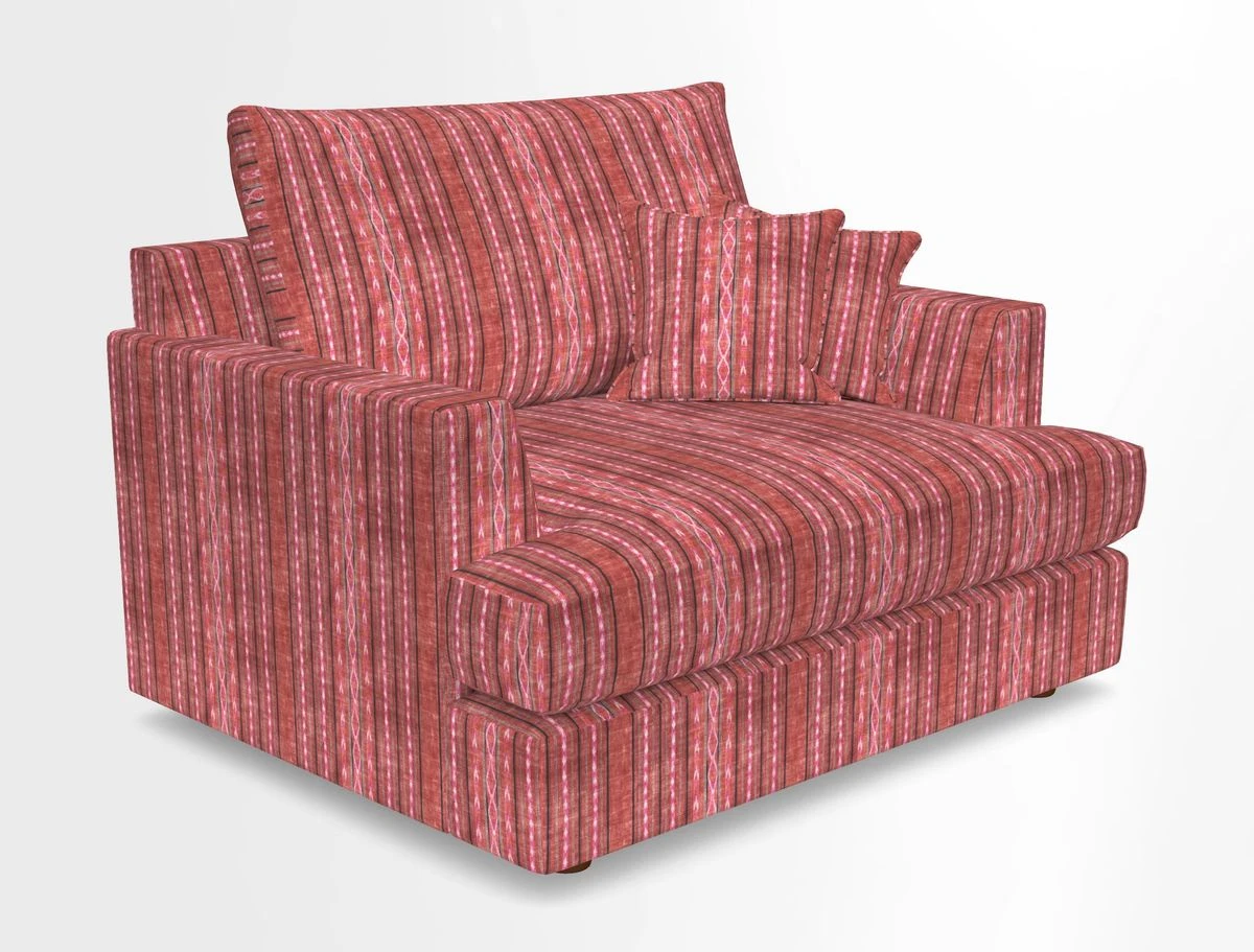 Slingsby Snuggler Fitted Cover Sofa in Two Tone Plain Biscuit.  Loose cover version available