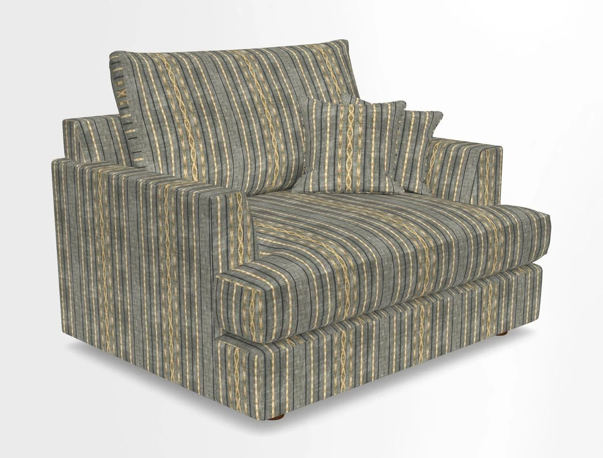 Slingsby Snuggler Fitted Cover Sofa in Two Tone Plain Biscuit.  Loose cover version available