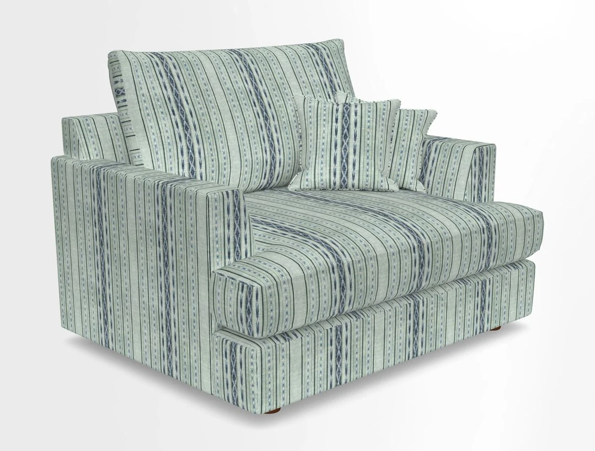 Slingsby Snuggler Fitted Cover Sofa in Two Tone Plain Biscuit.  Loose cover version available