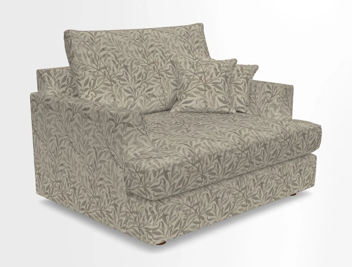 Slingsby Snuggler Fitted Cover Sofa in Two Tone Plain Biscuit.  Loose cover version available