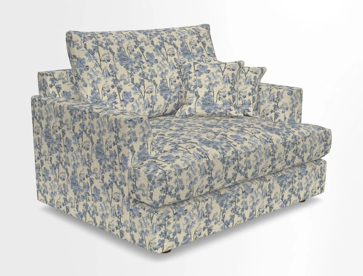 Slingsby Snuggler Fitted Cover Sofa in Two Tone Plain Biscuit.  Loose cover version available