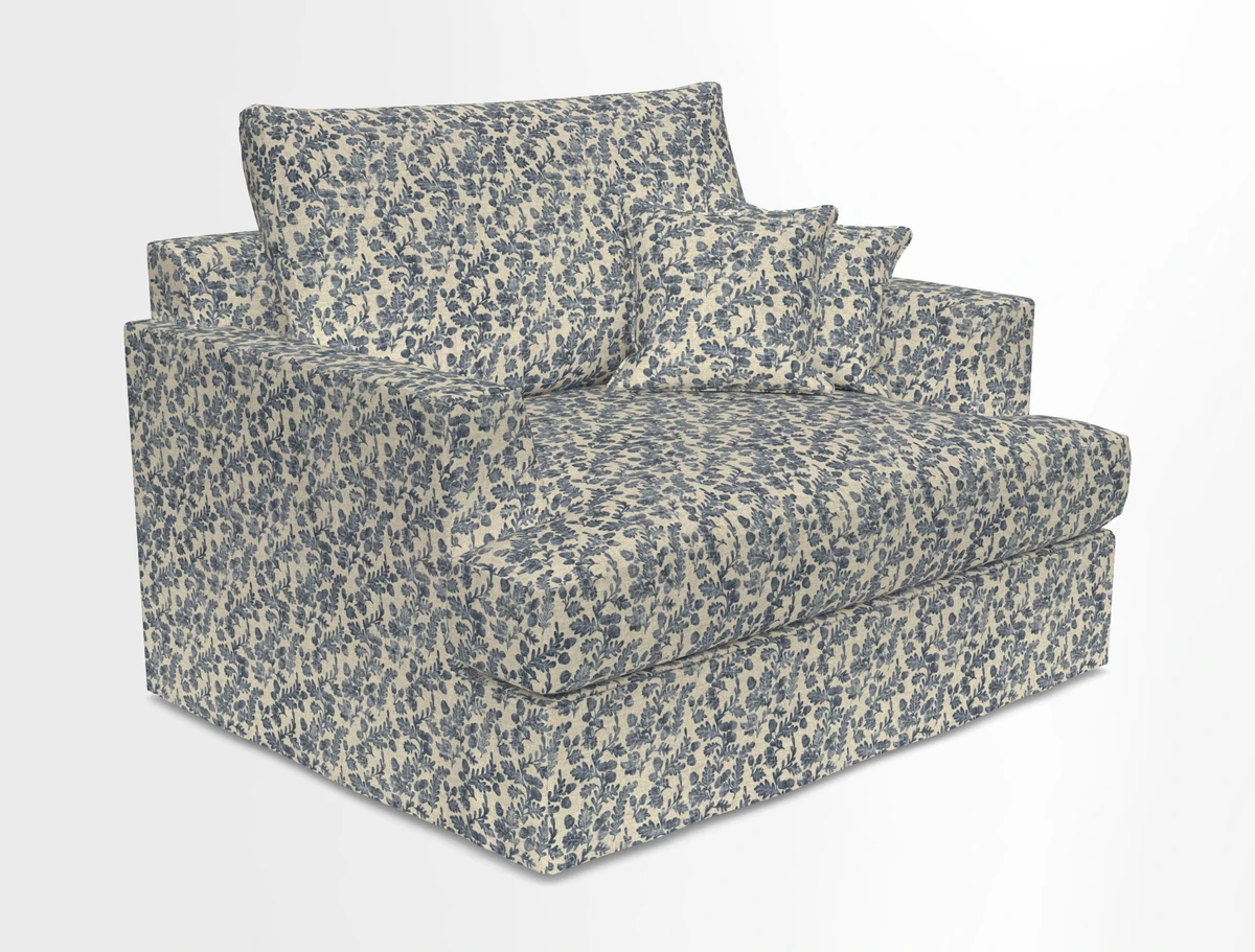 Slingsby Snuggler Fitted Cover Sofa in Two Tone Plain Biscuit.  Loose cover version available