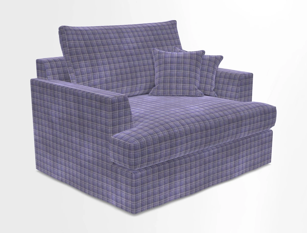 Slingsby Snuggler Fitted Cover Sofa in Two Tone Plain Biscuit.  Loose cover version available