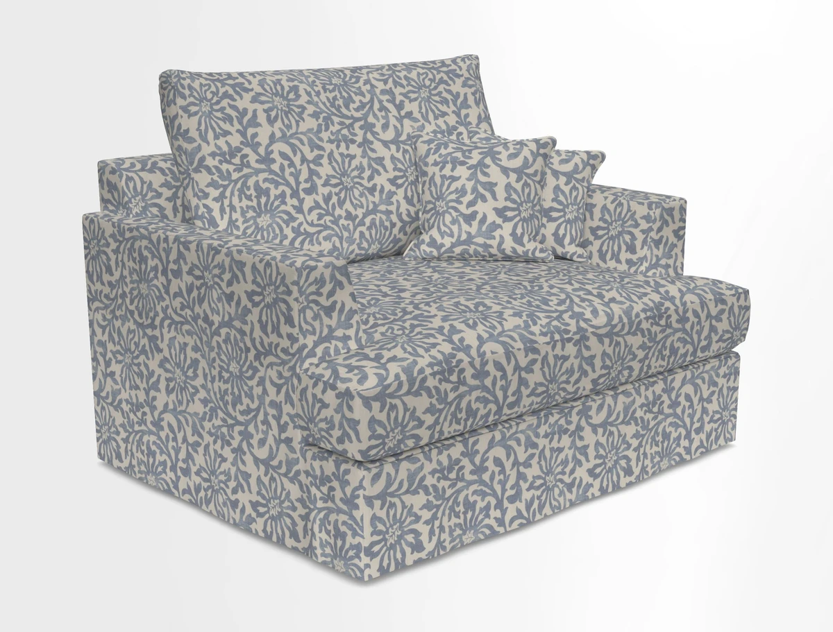 Slingsby Snuggler Fitted Cover Sofa in Two Tone Plain Biscuit.  Loose cover version available