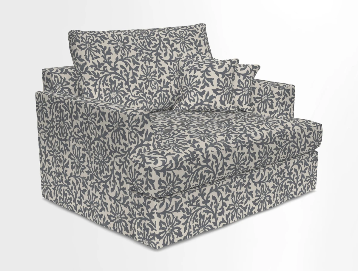 Slingsby Snuggler Fitted Cover Sofa in Two Tone Plain Biscuit.  Loose cover version available