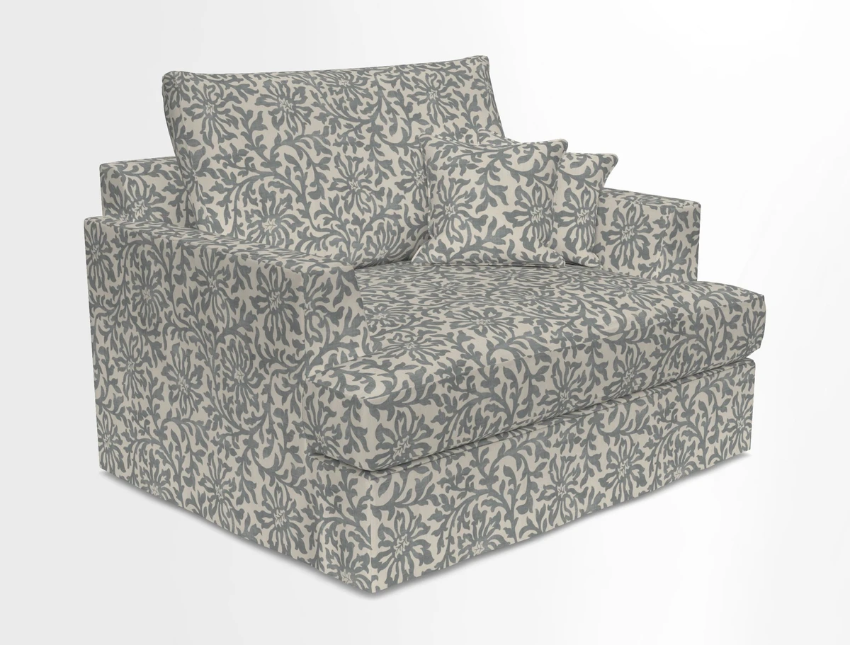 Slingsby Snuggler Fitted Cover Sofa in Two Tone Plain Biscuit.  Loose cover version available