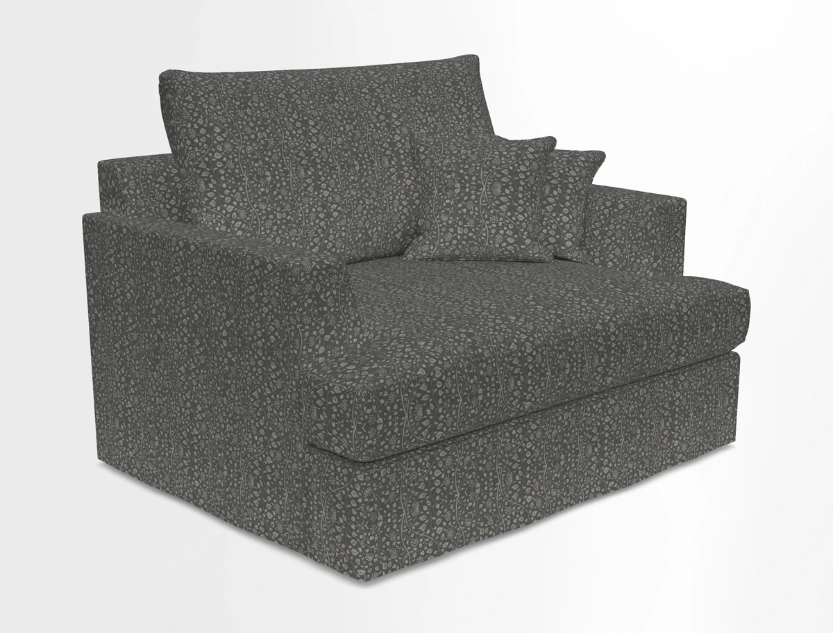 Slingsby Snuggler Fitted Cover Sofa in Two Tone Plain Biscuit.  Loose cover version available