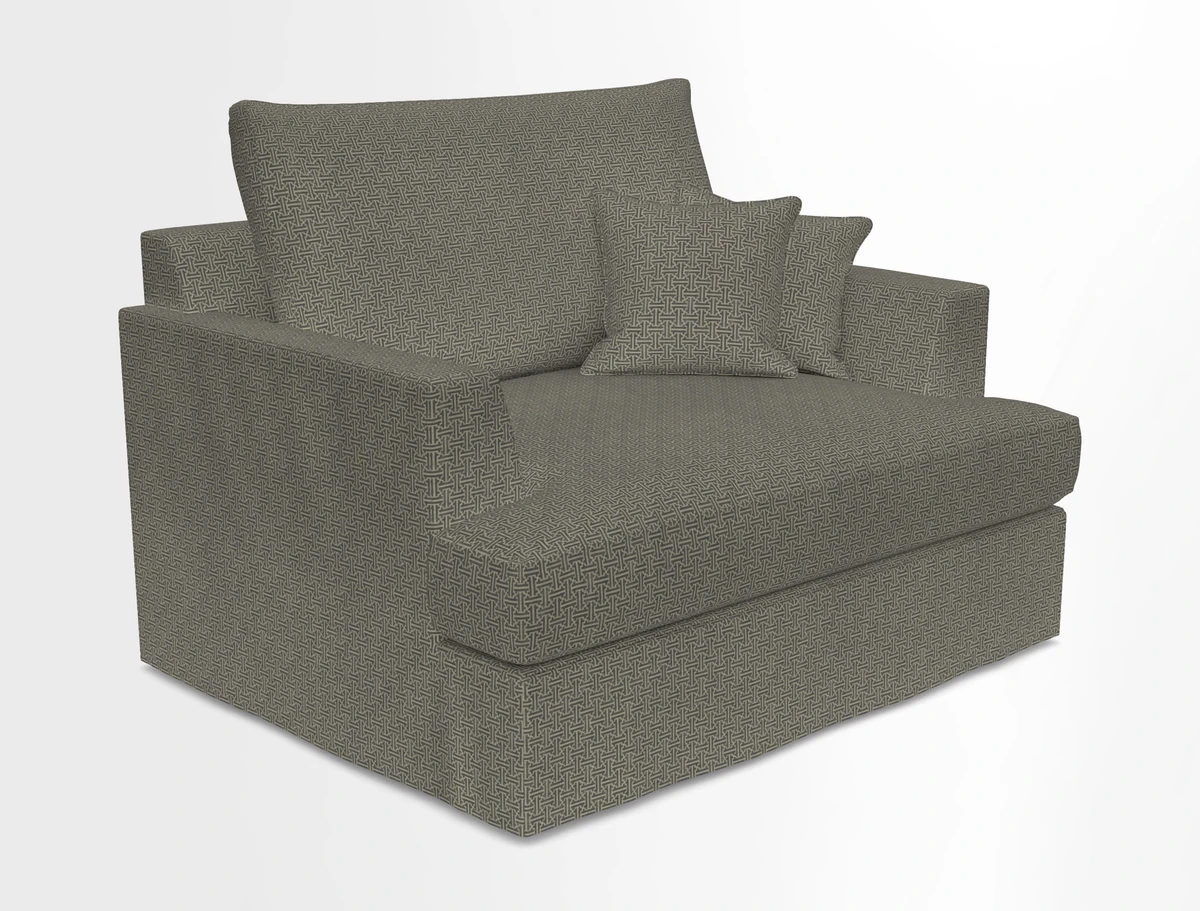 Slingsby Snuggler Fitted Cover Sofa in Two Tone Plain Biscuit.  Loose cover version available