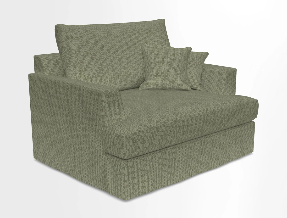 Slingsby Snuggler Fitted Cover Sofa in Two Tone Plain Biscuit.  Loose cover version available