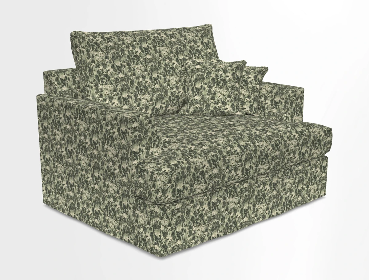 Slingsby Snuggler Fitted Cover Sofa in Two Tone Plain Biscuit.  Loose cover version available