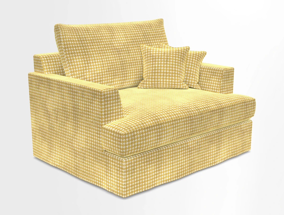 Slingsby Snuggler Fitted Cover Sofa in Two Tone Plain Biscuit.  Loose cover version available