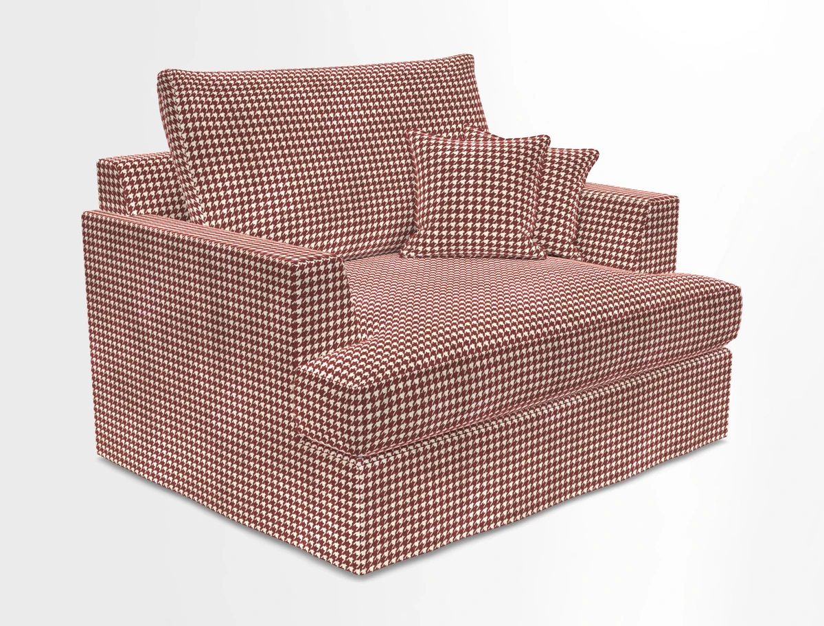 Slingsby Snuggler Fitted Cover Sofa in Two Tone Plain Biscuit.  Loose cover version available