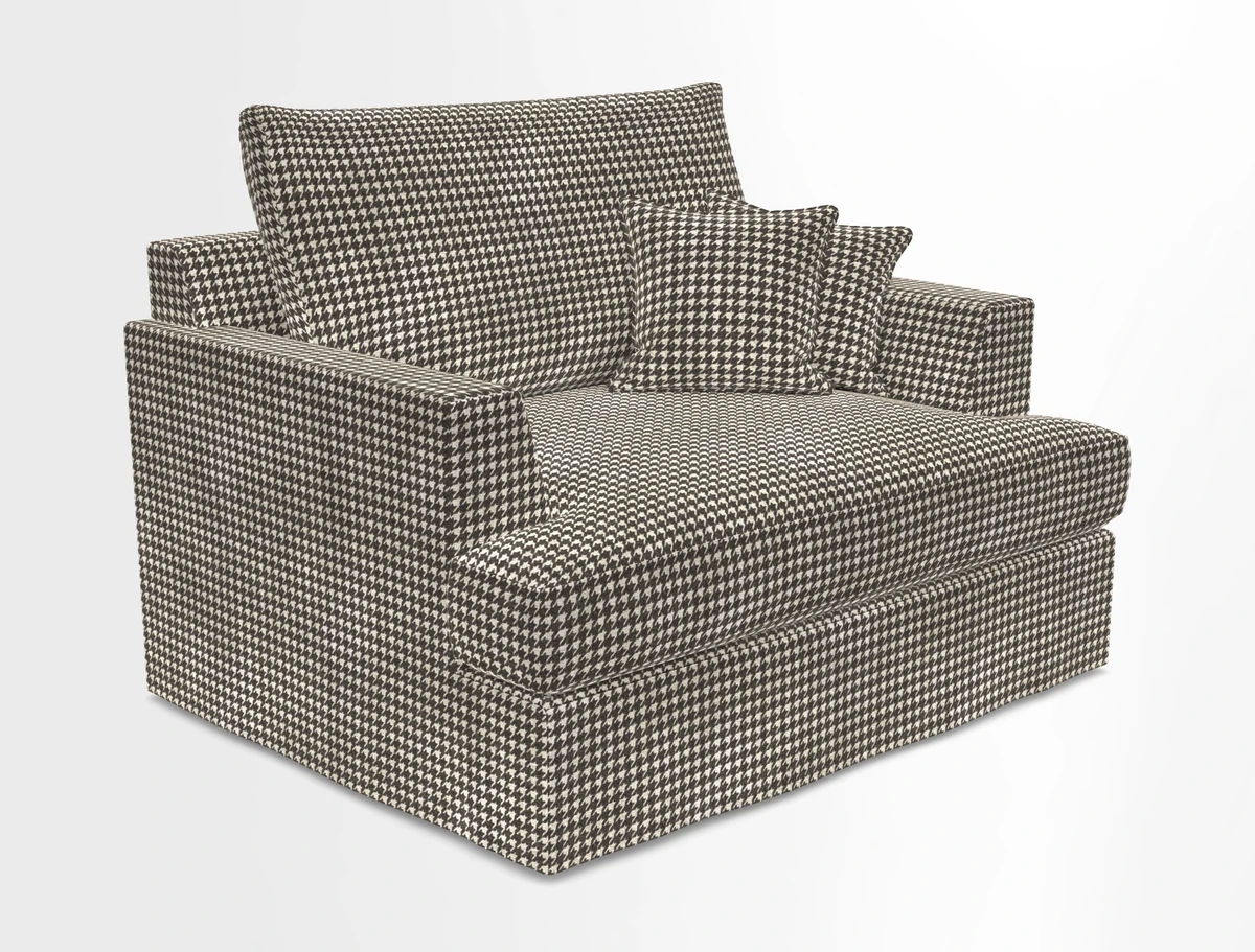 Slingsby Snuggler Fitted Cover Sofa in Two Tone Plain Biscuit.  Loose cover version available